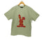 UABONI ヘビーオンス コットン うさぎ シルエット プリント Tシャツ レディース 38