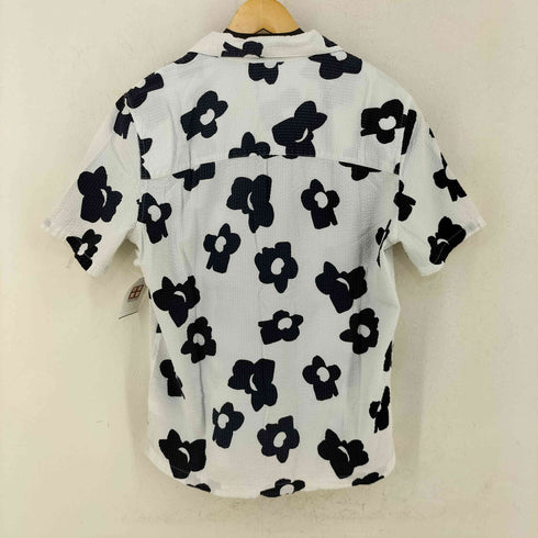 ギャップ Gap 花柄 シアサッカー オープンカラーシャツ メンズ M