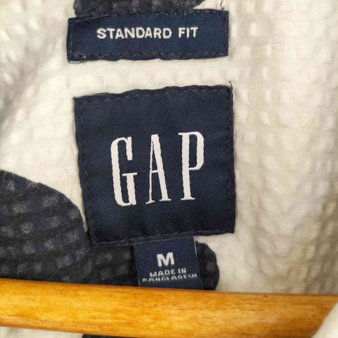 ギャップ Gap 花柄 シアサッカー オープンカラーシャツ メンズ M