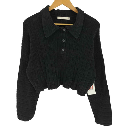 マウジー moussy 21SS CROPPED KINT POLO クロップド ニット ポロ レディース FREE
