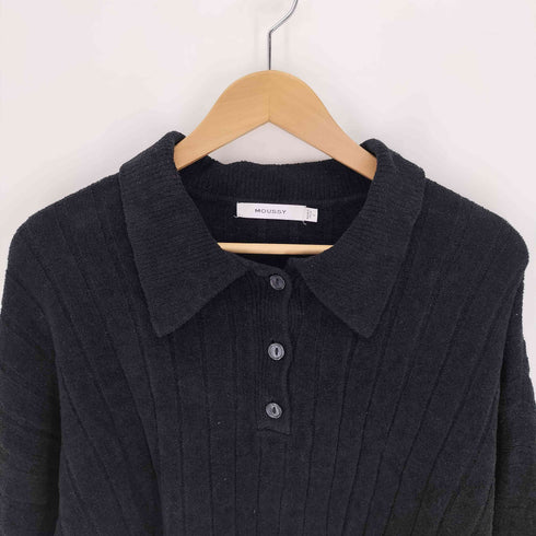 マウジー moussy 21SS CROPPED KINT POLO クロップド ニット ポロ レディース FREE