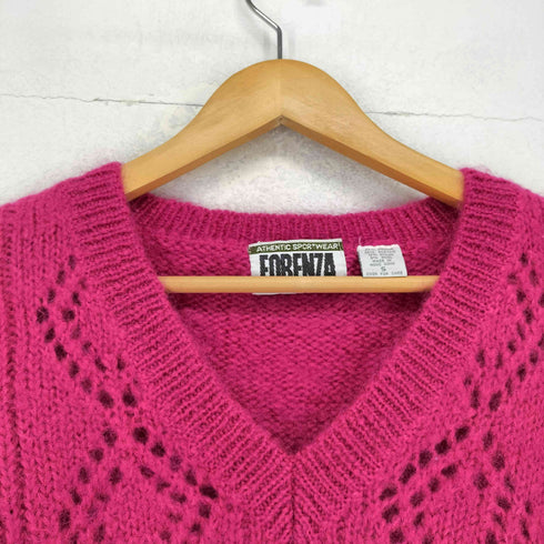 フォレンツァ FORENZA 80S 香港製 モヘアVネックニット レディース JPN:S