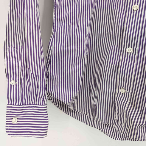 ラルフローレン RALPH LAUREN Slim Fit ポニー刺繍 ストライプ L/S ボタンダウンシャツ レディース US:0-2