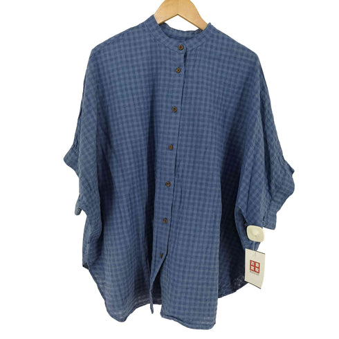 コンジェペイエアデュートリステス conges payes ADIEU TRISTESSE ギンガムポンチョブラウス レディース