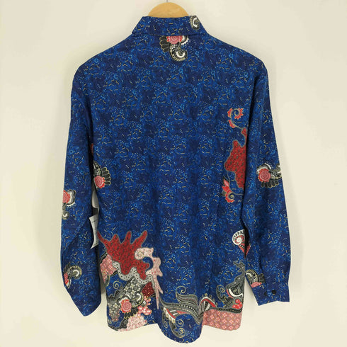 NADIA BATIK EXCLUSIVE バティック 花柄 総柄 比翼ボタン L/S シャツ メンズ JPN:L