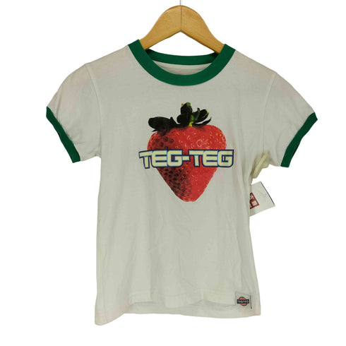 TEG TEG フロントプリントリンガーTシャツ Y2K レディース KIDS 130