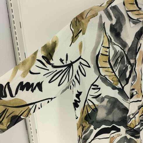ザラ ZARA RELAXED FIT 総柄 L/S シャツ メンズ import:M