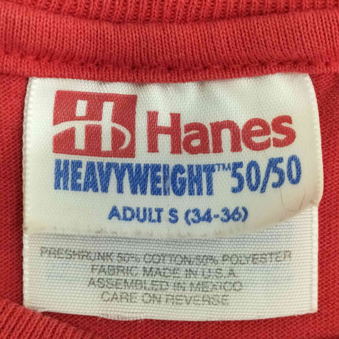 ヘインズ Hanes 00s USA製 二枚タグ ADEL DESOTO SOFTBALL #11 クルーネックTシャツ メンズ import:S