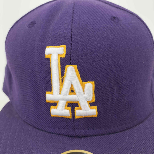ニューエラ NEW ERA 50th 59FIFTY ロゴ 刺繍 ベースボールキャップ レイカーズカラー メンズ 7 5/8