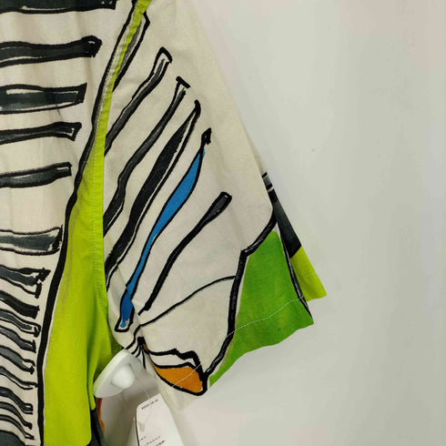 ザラ ZARA 総柄オープンカラーシャツ メンズ import:S