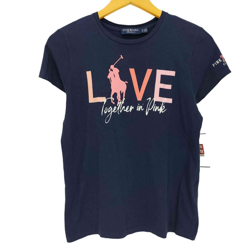 ラルフローレン RALPH LAUREN PINK PONY LOVE Tシャツ レディース import:XS