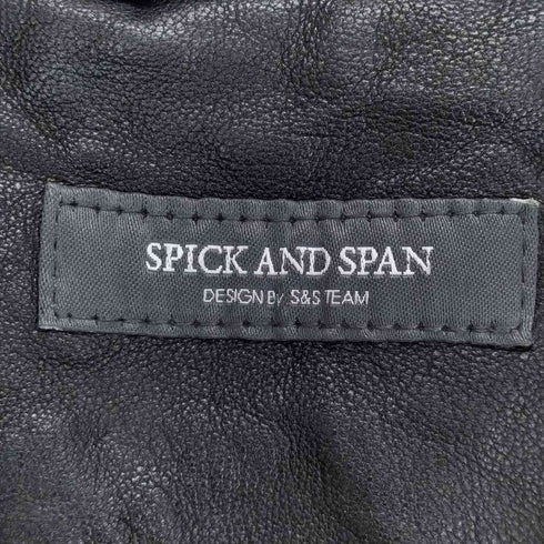 スピックアンドスパン Spick and Span ラムレザーダブルライダースジャケット レディース 38