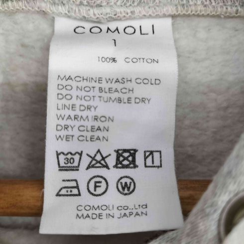 コモリ COMOLI 21SS コットン吊裏毛プルオーバーパーカ メンズ JPN:1