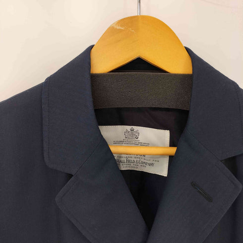 アクアスキュータム AQUASCUTUM MARSHALL FIELD&COMPANY 別注 TERYLENE COTTON ヘリンボーン ハーフコート メンズ