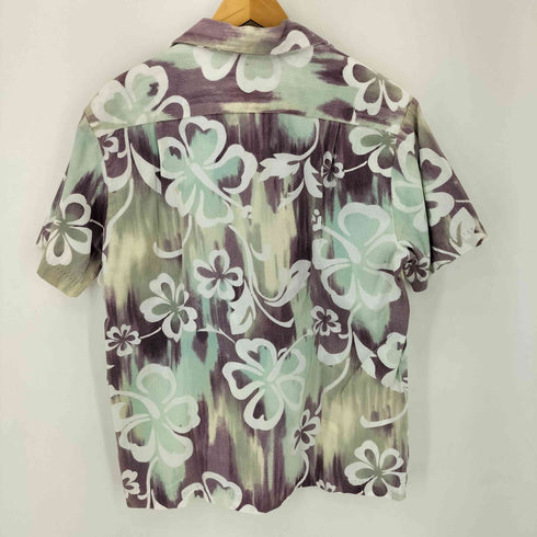 60S~70S ROYAL HAWAIIAN 古銭ボタン ちりめん アロハシャツ メンズ