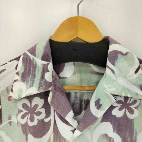 60S~70S ROYAL HAWAIIAN 古銭ボタン ちりめん アロハシャツ メンズ