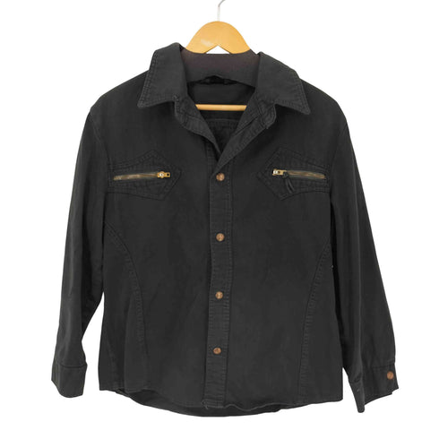 ジェーシーペニー JC Penney 70S 後染めブラック 開襟 ワーク シャツジャケット メンズ US:40