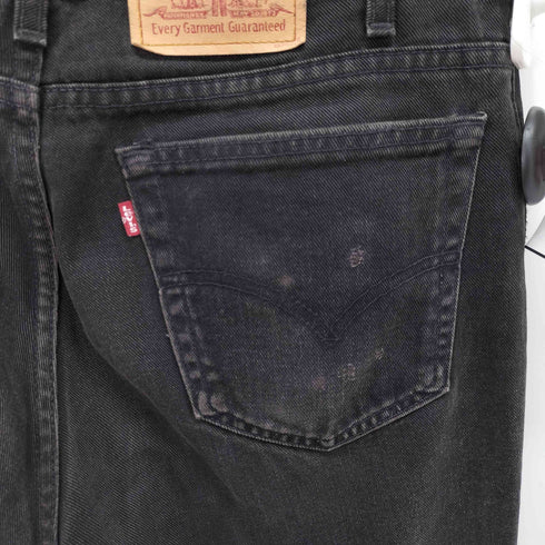 リーバイス Levis 90S MADE IN CANADA ボタン裏217 550 ワイドブラックデニムパンツ 後染め メンズ 34/30