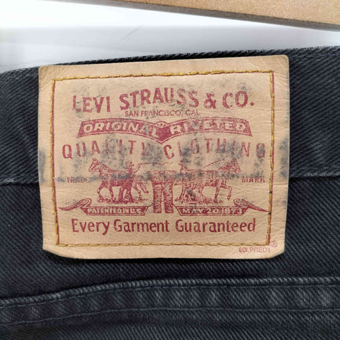 リーバイス Levis 90S MADE IN CANADA ボタン裏217 550 ワイドブラックデニムパンツ 後染め メンズ 34/30