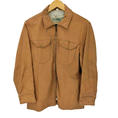 60S MID-WESTERN CCジップ ディアスキン レザーシャツジャケット メンズ US:38