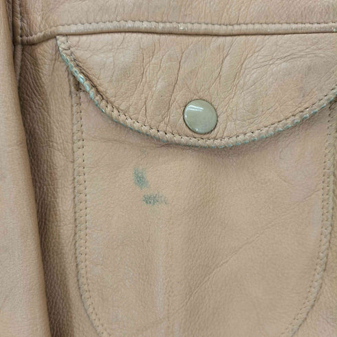 60S MID-WESTERN CCジップ ディアスキン レザーシャツジャケット メンズ US:38
