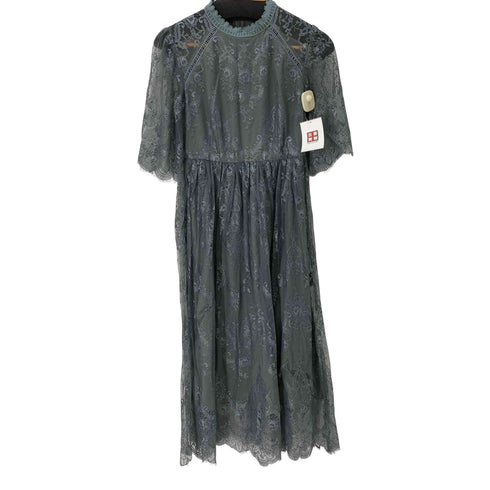 S/S レースロングワンピース レディース