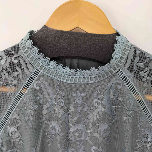 S/S レースロングワンピース レディース