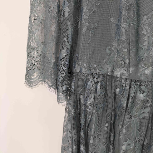 S/S レースロングワンピース レディース