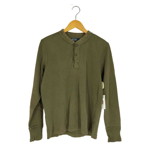 ポロバイラルフローレン Polo by RALPH LAUREN コットン ヘンリーネック ロングスリーブTシャツ メンズ import:L