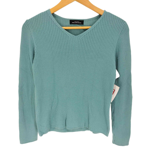 ユナイテッドアローズグリーンレーベルリラクシング UNITED ARROWS green label relaxing CR W リブ Vネック 12G ニット レディース