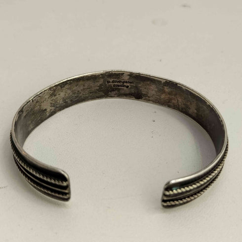 ナバホ NAVAJO STERLING JASON LIVINGSTON ターコイズバングル メンズ