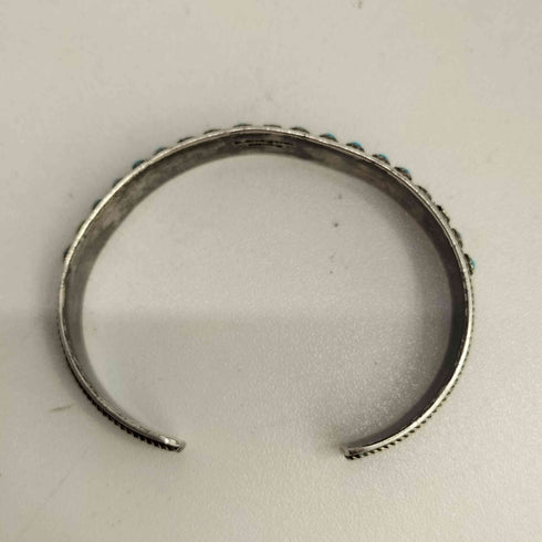 ナバホ NAVAJO STERLING JASON LIVINGSTON ターコイズバングル メンズ
