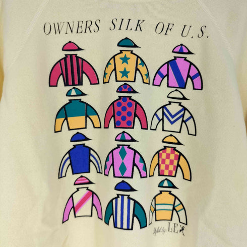 ヘインズ Hanes 90s USA製 プリント ラグラン クルーネックスウェット メンズ import:L