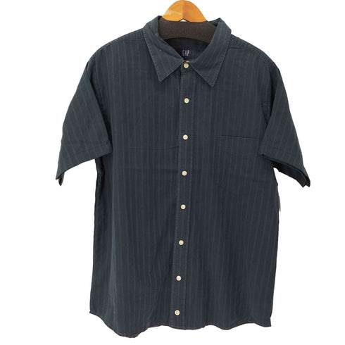 ギャップ Gap 90S RELAXED S/S フロントストライプシャツ メンズ