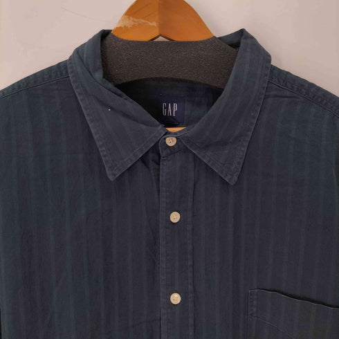 ギャップ Gap 90S RELAXED S/S フロントストライプシャツ メンズ