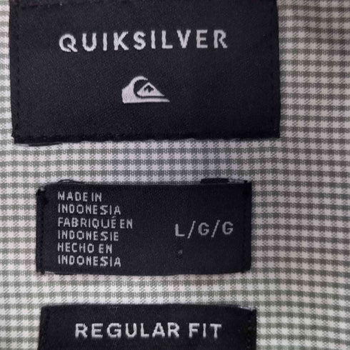 クイックシルバー Quiksilver REGULAR FIT S/S フロントポケットチェックシャツ メンズ JPN:L