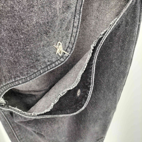 ARGUECULTURE WAVE CUT OUT 変形 ブラックバギーデニムパンツ メンズ M