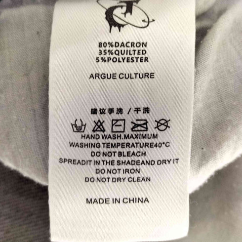 ARGUECULTURE WAVE CUT OUT 変形 ブラックバギーデニムパンツ メンズ M