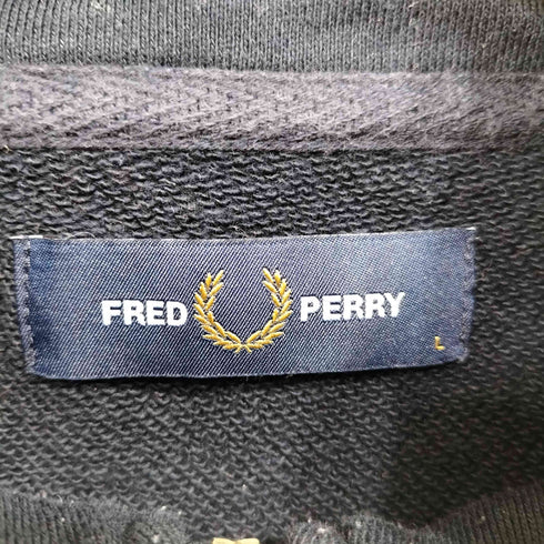 フレッドペリー FRED PERRY Half Zip Sweatshirt ワンポイントロゴ刺繍 ハーフジップスウェット メンズ import:L