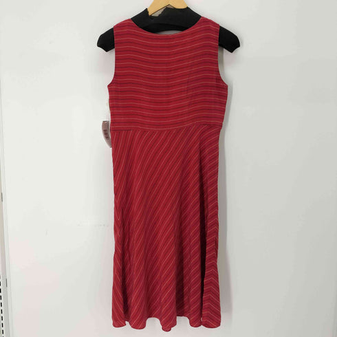 タルボット TALBOTS ボーダーノースリーブシルクワンピース レディース