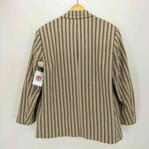 ザラ ZARA ダブルブレスト ストライプ テーラードジャケット レディース L