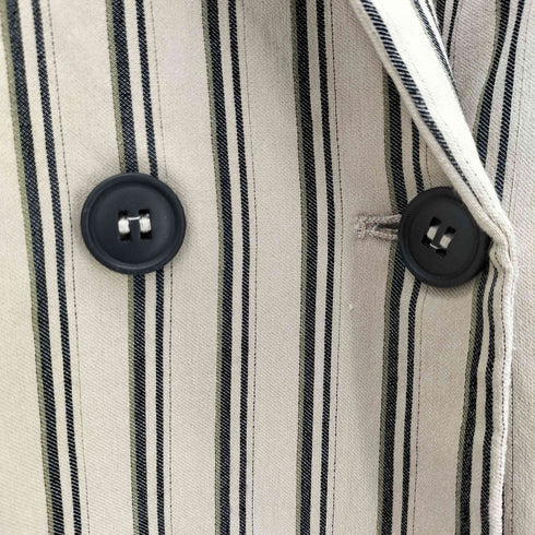 ザラ ZARA ダブルブレスト ストライプ テーラードジャケット レディース L