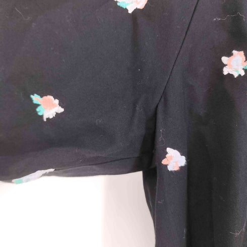 ビス ViS 小花柄刺繍スクエアネックワンピース レディース FREE