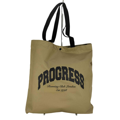 PROGRESS RUNNING CLUB ロゴプリント トートバッグ メンズ