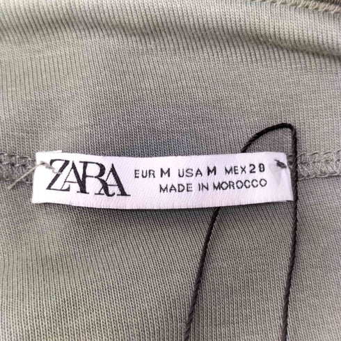 ザラ ZARA GATHERED T-SHIRT L/S ワンショルダー トップス レディース import:M