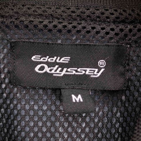 EDDIE ODYSSEY チェック柄 ロゴ刺繍 裏地メッシュ シアー ジップアップ ブルゾン ジャケット メンズ M