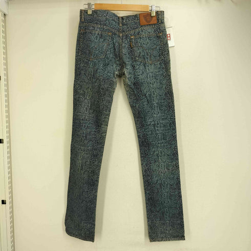 ヒステリックス HYSTERICS Y2K パイソン柄 スネーク トロンプルイユ デニムパンツ メンズ JPN:L