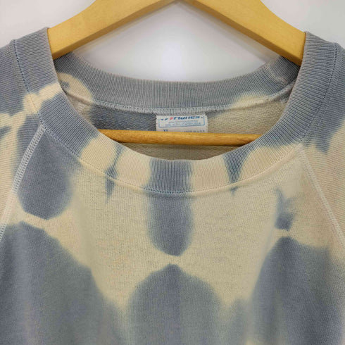 ヘインズ Hanes 80S USA製 タイダイ ラグランスリーブスウェット メンズ import:XL