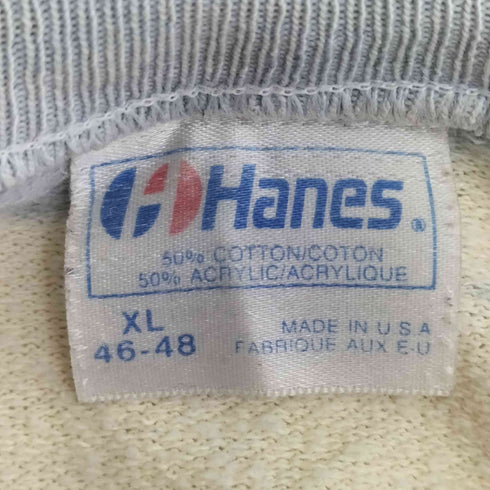 ヘインズ Hanes 80S USA製 タイダイ ラグランスリーブスウェット メンズ import:XL
