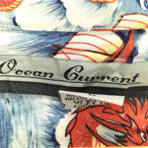 90~00s ocean current ドラゴン レーヨンオープンカラーシャツ メンズ JPN:L